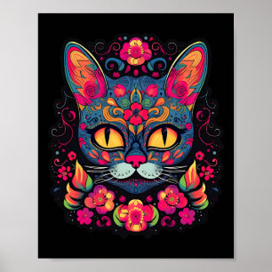 Poster Chat Kitty Kitten Patrouilles Crâne à sucre Calave