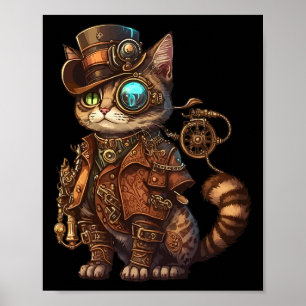 Poster Chat Kitty Kitty Steampunk