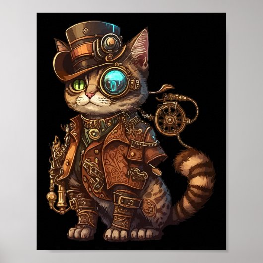 Poster Chat Kitty Kitty Steampunk (Devant)