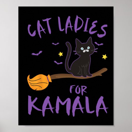 Poster Chat Ladies For Kamala Funny Chat 2024 Président K (Devant)