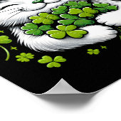 Poster Chat Lutin Trèfle St. Patrick Filles Femmes (Coin)
