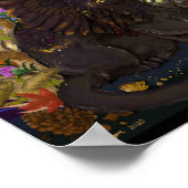 Poster Chat magique de l'automne du corbeau (Coin)