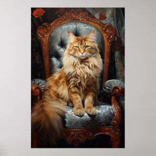 Poster chat Maine Coon