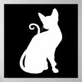Poster Chat Maison Blanche (Devant)