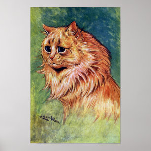 Poster Chat Marmalade aux yeux bleus