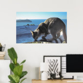 Poster Chat marque l'endroit : Top of Mt. Paku Nouvelle-Z (Bureau à domicile)