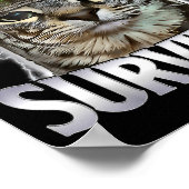 Poster Chat Mème Survivant Mal De Ventre Drôle De Dicton (Coin)