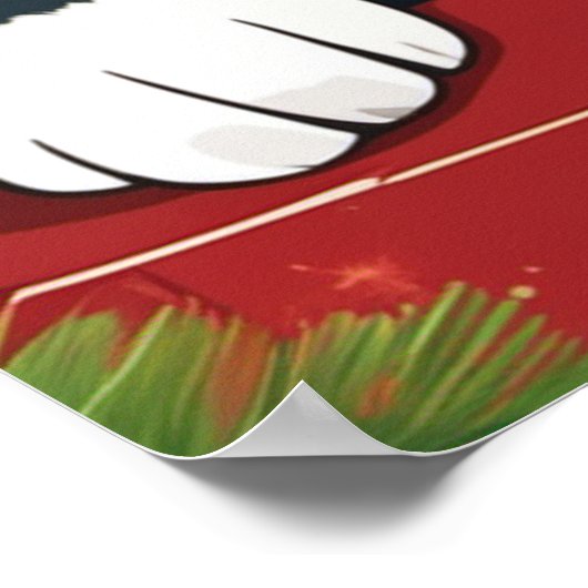 Poster Chat mignon en costume drôle Noël (Coin)