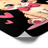Poster Chat Mignon Saint-Valentin Pour Filles Kitty Fille (Coin)