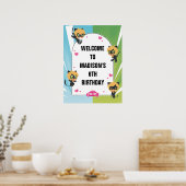 Poster Chat Miraculeux Noir Chibi Accueil Anniversaire (Cuisine)