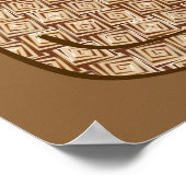 Poster Chat moderne du milieu du siècle, beige et Brown c (Coin)