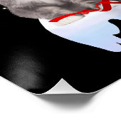 Poster Chat Noël Santa Hat Funny Joyeux Noël (Coin)