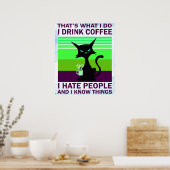 Poster chat noir (Cuisine)