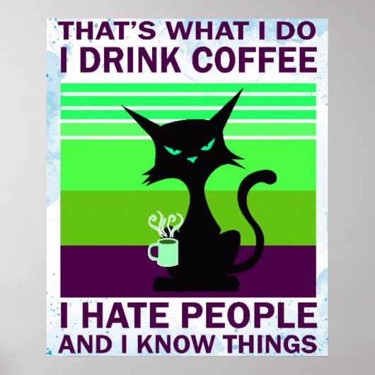 Poster chat noir (Devant)