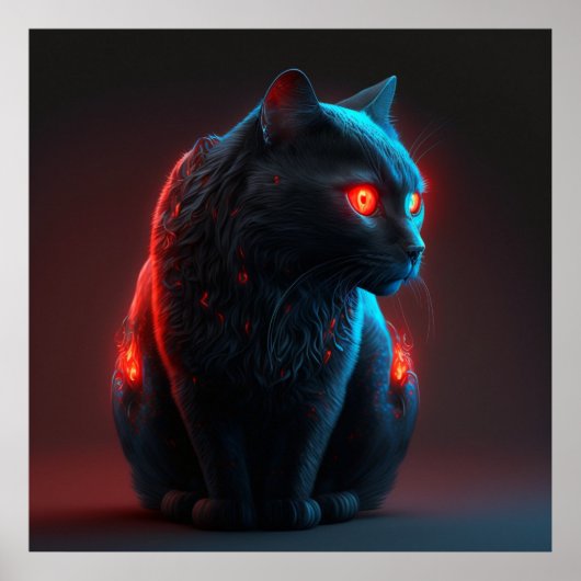 Poster chat noir (Devant)