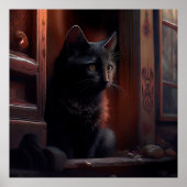 Poster chat noir (Devant)