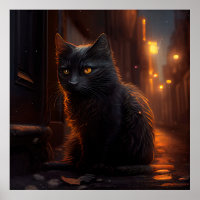 Poster chat noir
