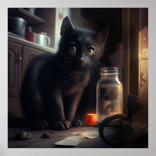 Poster chat noir (Devant)