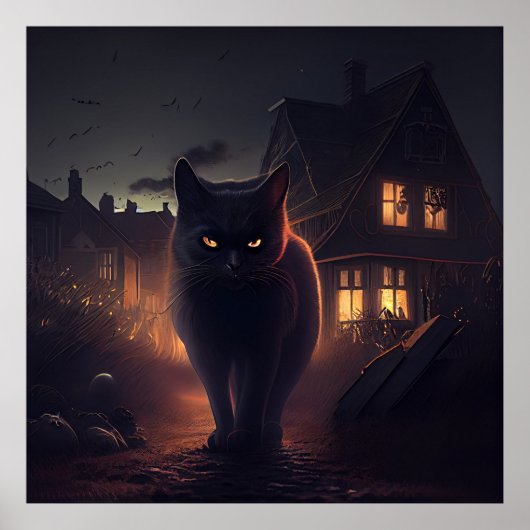 Poster chat noir (Devant)