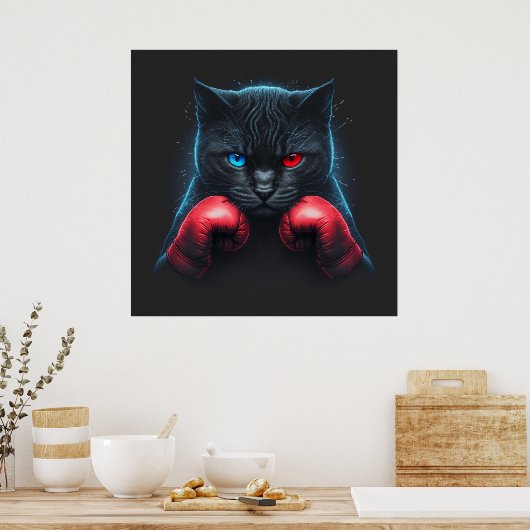 Poster chat noir (Cuisine)