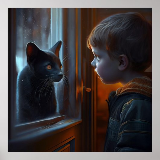 Poster chat noir (Devant)