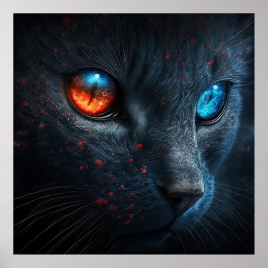 Poster chat noir (Devant)