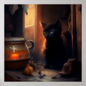 Poster chat noir (Devant)