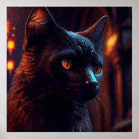 Poster chat noir