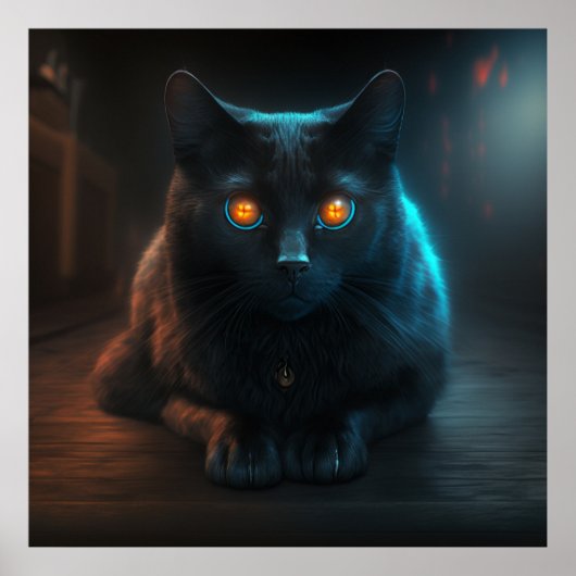 Poster chat noir (Devant)