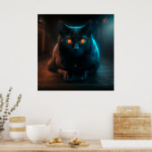 Poster chat noir (Cuisine)