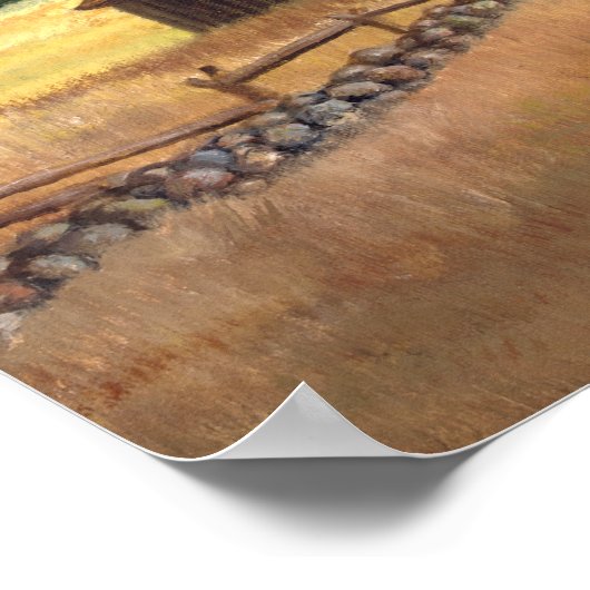 Poster Chat noir à la ferme (Coin)