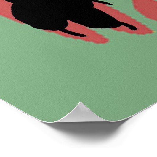 Poster Chat noir Abstrait (Coin)