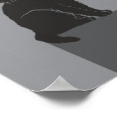 Poster chat noir assis sur la table (Coin)