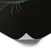 Poster Chat noir aux yeux verts et bleus (Coin)