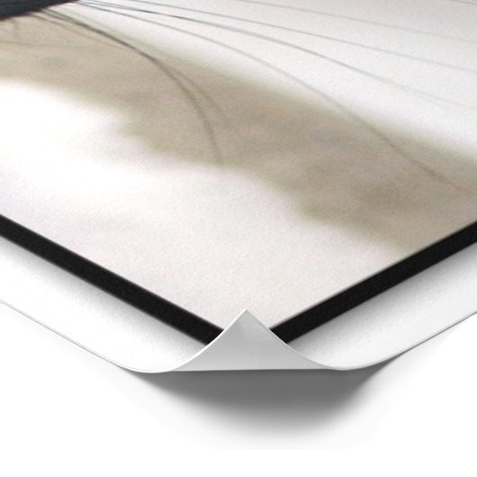 Poster Chat noir - avec bordure (Coin)