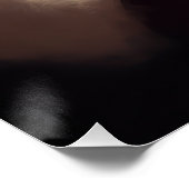 Poster Chat noir avec Noël Festif du Père Noël (Coin)