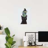 Poster Chat noir avec Teups et Blackbird (Bureau à domicile)