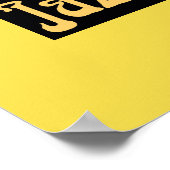 Poster Chat noir avec trompette (Coin)