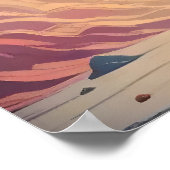 Poster Chat noir cosmique futuriste atomique en clair de  (Coin)