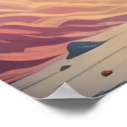 Poster Chat noir cosmique futuriste atomique en clair de (Coin)