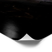 Poster Chat noir dans un arbre devant une Pleine lune (Coin)