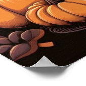 Poster Chat noir dans un patch Citrouille (Coin)