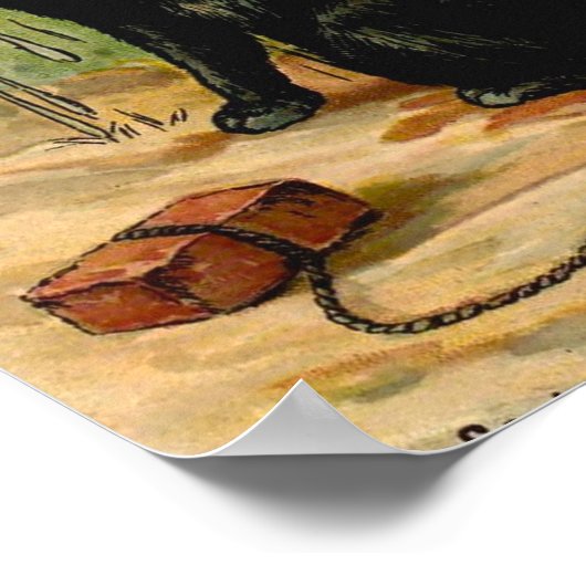 Poster Chat noir de Louis (Coin)