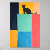 Poster Chat noir design simple (Devant)