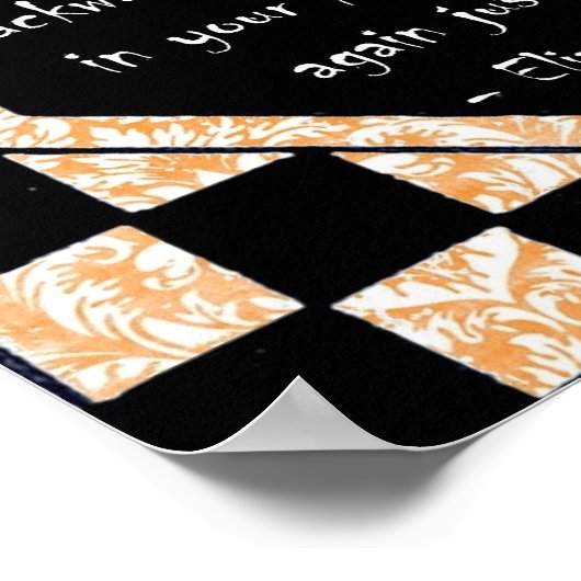 Poster Chat noir d'Halloween (Coin)