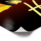 Poster Chat noir d'Halloween (Coin)