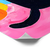 Poster Chat noir drôle Fruits frais et Mer (Coin)
