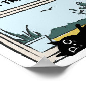 Poster Chat noir drôle, je suis la vue (Coin)
