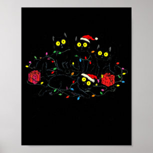 Poster Chat noir drôle Quel_ Arbre de Noël Meme Xmas Homm