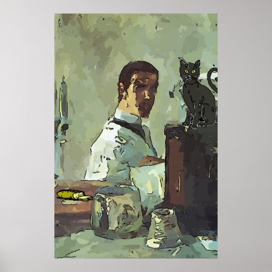 Poster Chat noir du quartier français (Devant)